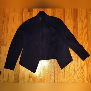 Vtg Donna Karan Navy Cashmere Jacket Sz M